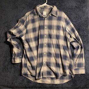 Brooks Brothers Navy and Gray Plaid Flannel